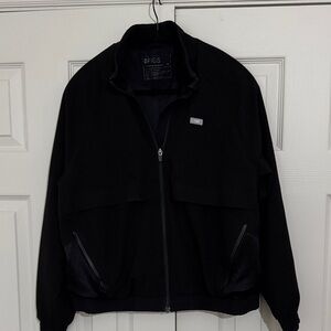 Figs Black Zip-Up Jacket